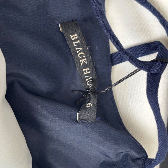 BLACK HALO Parks Colorblock Sleeveless Sheath Dress in Navy Porcelain NEW - Picture 14 of 16